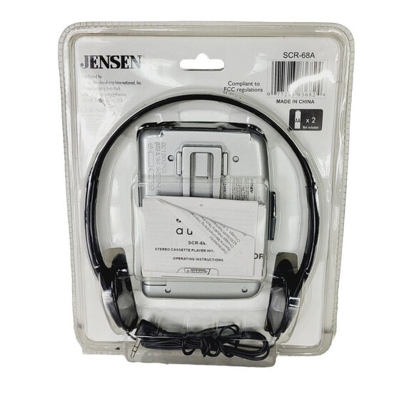 Vintage Jensen SCR68A AM/FM Radio Stereo Cassette Player Portable Walkman SEALED - Picture 2 of 4